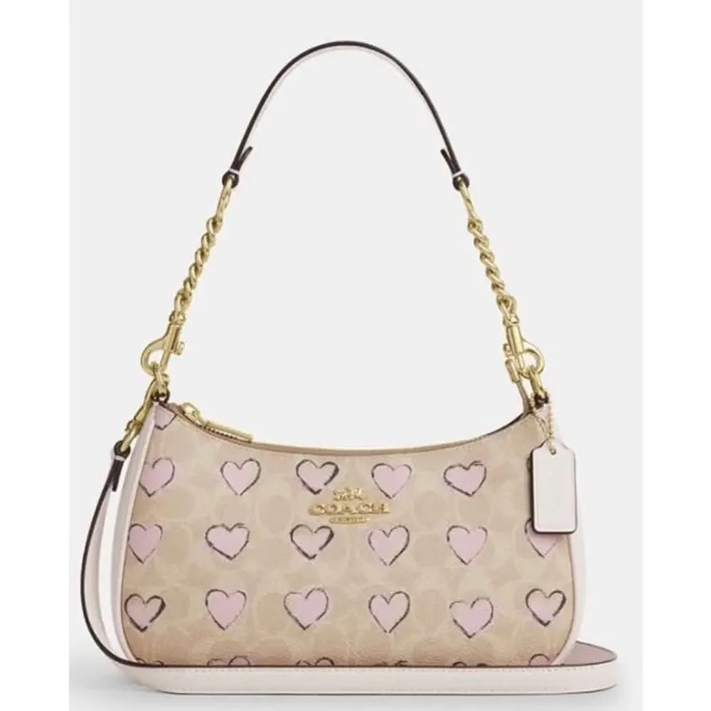 Coach Love Print Teri With Chain Strap - Asia Exclusive